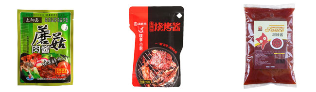 全自動(dòng)醬料灌裝機(jī)械設(shè)備樣品展示
